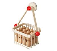 Panier à ail suspendu pour garde-manger, récipient de rangement en fil d'acier au carbone avec crochet, organiseur de cuisine peu encombrant pour ail, oignons, œufs, noir ou blanc (blanc)