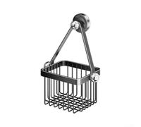 Panier à ail suspendu pour garde-manger, récipient de rangement en fil d'acier au carbone avec crochet, organiseur de cuisine peu encombrant pour ail, oignons, œufs, noir ou blanc (gris)