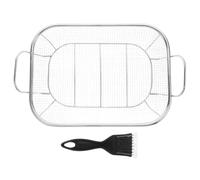 Panier à Barbecue en Acier Inoxydable, Panier Grillade Multifonction | Maille Fine, Filtre L’huile, Prise en Main Facile, Nettoyage Simple, pour Légumes et Grillades