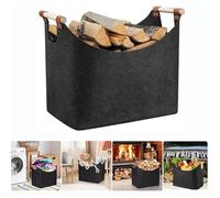 Panier à bois de chauffage - JIANGZHA - 50L - Feutre durable - Pliable - Protection du sol