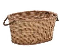 Panier à bois de chauffage poignées de transport 56x40x28 cm Marron G
