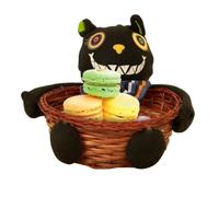 Panier à bonbons d'Halloween en plastique rotin, pour Halloween | - Pot à bonbons adapté pour les cookies, sucettes, collations, chocolats et fêtes
