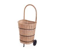 Panier à bûches en osier Chariot de marché osier