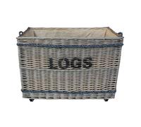 Panier à bûches géant sur roulettes