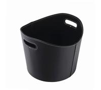 Panier à bûches rond WERKA PRO Ø39xh 31cm Similicuir noir Similicuir noir