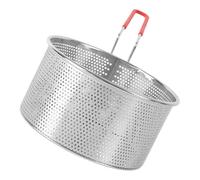 Panier à Charbon pour Barbecue, Acier Inoxydable, 31,7x14x9cm | Panier Réchaud de Camping Argenté, Diamètre Bas 14cm, Poignée 16,5cm, Flux d'Air Perforé, Nettoyage Facile