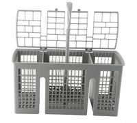 Panier à couverts avec poignée ronde amovible pour Siemens, Bosch, Neff, Gaggenau, Lave-vaisselle, Constructa, gris, 6 compartiments