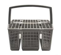 Panier à couverts de rechange pour lave-vaisselle Bosch, compatible avec groupe BSH 11018806 668270, design en plastique gris avec poignée pour un rangement efficace des ustensiles
