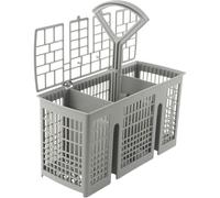 Panier à couverts pour lave-vaisselle Bosch Siemens Bauknecht - Avec poignée amovible - Gris