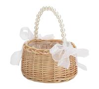 Panier à fleurs de mariage | Panier à fleurs tressé | Petit panier en osier Panier en rotin | Corbeille à fleurs | Corbeille à fruits tissée | Panier de rangement pour décoration de table de mariage