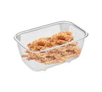 Panier à frire carré - Passoire en d'acier inoxydable, égouttoir rectangulaire pour huile | Passoire de cuisine multifonction pour rinçage et rangement de vaisselle avec parois latérales hautes