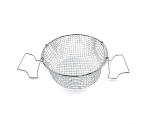 Panier à frire en acier inoxydable pour une utilisation répétitive dans les cuisines professionnelles nécessitant un drainage et une manipulation constants (26 cm)