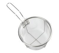 Panier à frire polyvalent en acier inoxydable avec antiadhésif pour surface et design portable pour la cuisine domestique et extérieure (15 cm en acier 201)