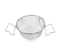 Panier à frire professionnel en acier inoxydable avec motif de grille uniforme, support de friture pour la cuisine et l'évacuation des aliments (26 cm)