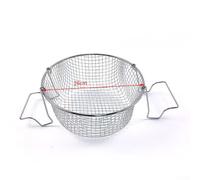 Panier à frire rond en acier inoxydable avec poignée pour friteuse maison cuisson ailes de poulet et frites Argenté 18 cm (26 cm)