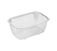 Panier à frites carré en acier inoxydable - En métal - Fil à mailles fines - Passoire à huile - Récupérateur d'égouttement - Avec pied - Panier de cuisine en fil métallique - Argenté