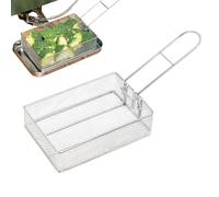 Panier à frites - Passoire alimentaire multifonction en acier inoxydable pour pique-nique, randonnée, fête, barbecue, cuisine, restaurant, dortoir d'étudiant, appartement