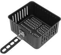 Panier à friture carré en acier inoxydable avec poignée amovible, lavable au lave-vaisselle