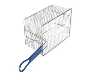 Panier à Friture en Acier Inoxydable, Poignée Longue 24cm, Maille Fine | Design Profond et Large, Drainage de L’huile, Filtration des Miettes, Surface Lisse Antiadhésive, pour Raviolis et Frites