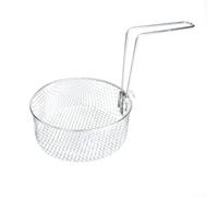 Panier à friture et insert vapeur en acier inoxydable 304 - Panier à tamis robuste pour friteuses et casseroles, filtre à huile pour frites, légumes, pâtes (argenté)