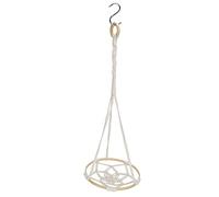 Panier à Fruits Suspendu en Corde de Coton, macramé bohème, Panier Suspendu pour Cuisine, Salon, Cadre en Bambou écologique 52x20cm Naturel