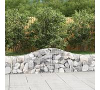 Panier à gabion vidaXL arqué - 2 pcs - 200x30x40/60 cm