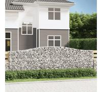 Panier à gabion vidaXL arqué - 2 pcs - 400x50x120/140 cm