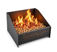 Panier à granulés pour cheminées et poêles, 2 mm d'épaisseur, 17 x 30 x 25 | Panier de combustion à granulés : brûler des granulés de bois dans un poêle à bois ou dans une cheminée ouverte