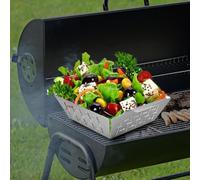 Panier à gril en acier inoxydable compatible avec les barbecues Weber conçu pour griller les légumes et préparer des plats d'accompagnement, durabilité concentrée ((petit ))