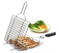 Panier à Grill en Acier Inoxydable 304 - Compatible Barbecue Gaz, Charbon, Fumoir - Usage Intérieur/Extérieur