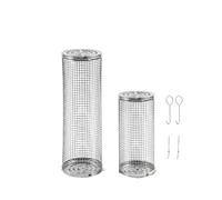 Panier à grillades à roulettes, grille en acier inoxydable 304 pour légumes, frites et poisson (2 pièces)