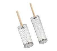 Panier à grillades en acier inoxydable avec poignée en bois amovible pour la cuisson en plein air capacité Répartition uniforme de la Panier à grillades en acier inoxydable