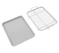 Panier à grillades, poignées ergonomiques, cuisson polyvalente, argent