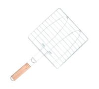 Panier à Griller le Poisson pour Barbecue, Grosse Surface, Manche Bois | Fil de Fer, Verrouille les Aliments, Retournement Facile, Garde les Mains Loin Chaleur