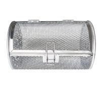 Panier à Griller Roulant en Acier Inoxydable pour Four et Air Fryer | Design à Porte, Argenté, Support de Tige Pivotante Inclus, Montage et Démontage Faciles