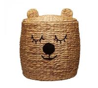 Panier à jouets - BLOOMINGVILLE - Jacinthe d'eau - Marron - Couvercle amovible - 44 cm