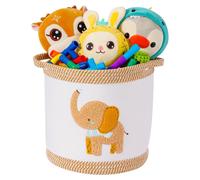 Panier à jouets pour bébé, panier à couvertures, panier à linge, joli panier de rangement pour chambre d'enfant avec poignée, panier de rangement en corde de coton tressée pour filles et garçons, pani
