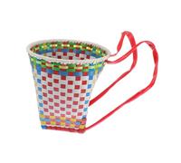 Panier à Jouets pour Garçon et Filles Tressé en Pvc 1 Pièce, Petit Dos | Accessoires de Scène Garçon Fille, Usage Maison et Photo, Modèle Spécial au Style Ethnique Couleur Aléatoire