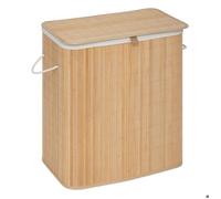 Paris Prix Panier à linge Five simply smart – Double bambou 100L Naturel