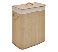 Panier à Linge 2 Compartiments Stemy 100L Beige