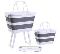 Panier à linge 26 l avec poignées surélevées | Panier à linge pliable pour la maison, la salle de bain, la chambre, la cuisine, le camping, les , les collations, les fruits, les légumes