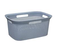 5five Panier à linge Scandi 45L – 4 poignées ergonomiques, léger, trous d'aération – Gris G