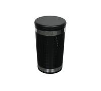 Panier à linge 46L avec couvercle coussin Inox Noir MSV