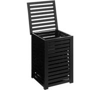 Paris Prix – Panier à linge Sicela en bambou noir 65 L 40 x 40 x 58 cm