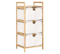Panier à linge à 3 niveaux avec tiroirs coulissants, étagère et poignées, grande capacité, pour salle de bain, chambre ou salon, blanc