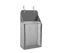 Panier à linge à suspendre à la porte, panier à linge en maille, panier à linge pliable, sac de rangement pour vêtements sales, sac de rangement divers (S, gris)