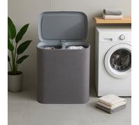Panier À Linge Avec Couvercle Sven - 90L - Gris