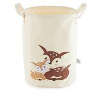 Panier à linge avec faon | Grand panier de rangement en coton imperméable pour enfants | Panier de rangement pour chambre d'enfant | Panier à jouets pour chambre de petite fille