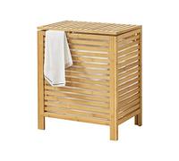 Panier à linge en bambou Skövde 50,5 x 35,5 x 60 cm, coffre à linge avec sac amovible de 65 litres