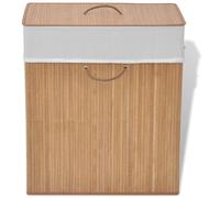 vidaXL Panier à linge rectangulaire Bambou Naturel